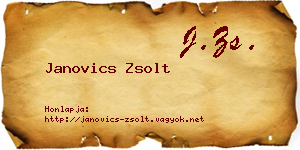 Janovics Zsolt névjegykártya