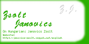 zsolt janovics business card